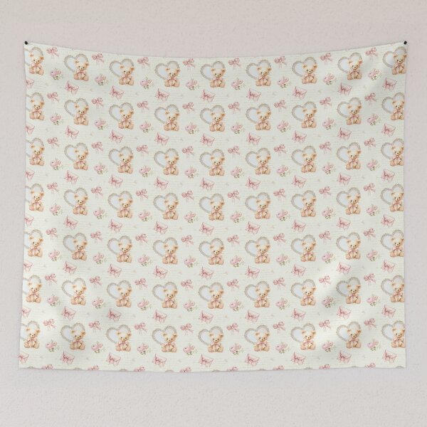 Item preview, Coquette Teddy Bear Pattern  designed and sold by LouieVanille.