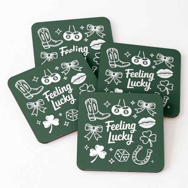 Item preview, Feeling Lucky – White Lucky Icons St. Patrick’s Day Design designed and sold by Saxon Designs.