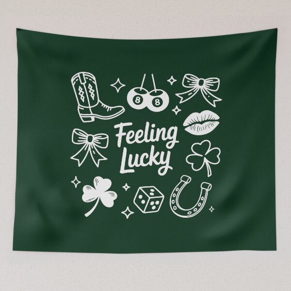 Item preview, Feeling Lucky – White Lucky Icons St. Patrick’s Day Design designed and sold by Saxon Designs.