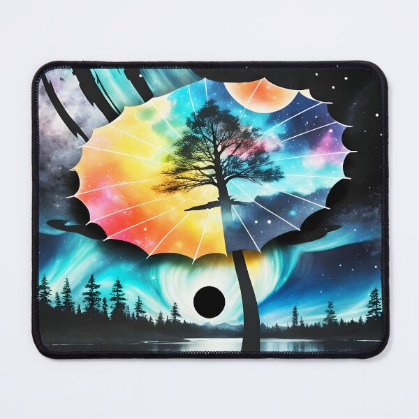 Item preview, Northern Lights and Umbrella, Ai Generated Art designed and sold by ACC .