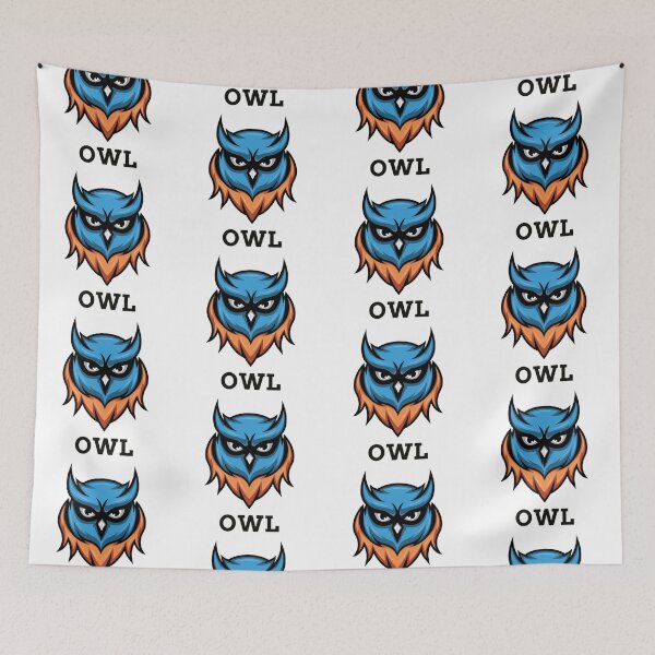 Item preview, Scary blue owl designed and sold by RetailRand.