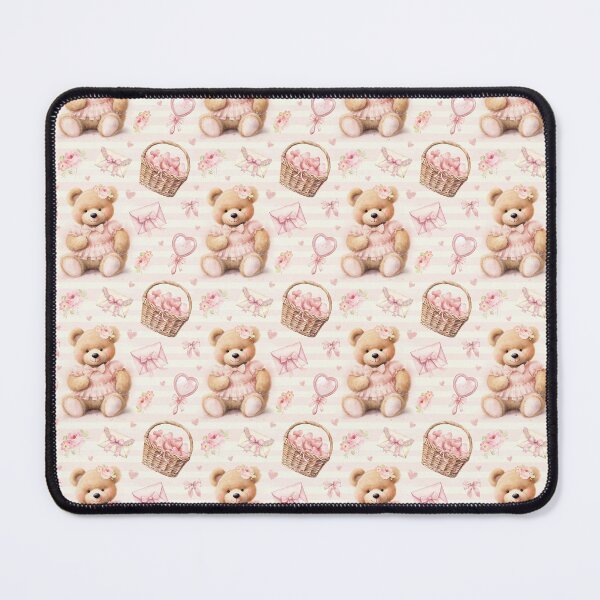 Item preview, Pink Coquette Teddy Bear Pattern  designed and sold by LouieVanille.
