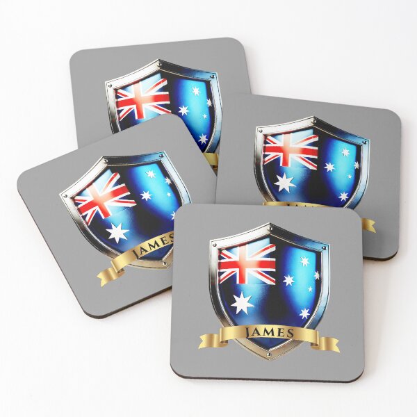 Item preview, James Australia National Pride Shield designed and sold by Highlandkings.