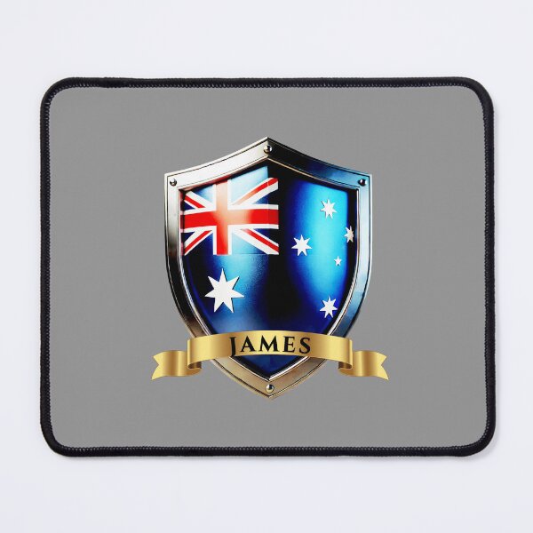 Item preview, James Australia National Pride Shield designed and sold by Highlandkings.