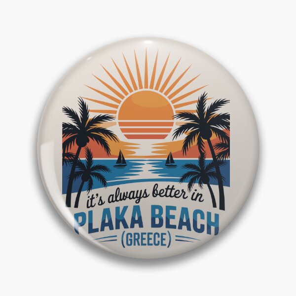 Item preview, Plaka Beach Greece – Cyclades Sunset Travel Retro Graphic designed and sold by paulo silveira.