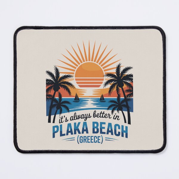 Item preview, Plaka Beach Greece – Cyclades Sunset Travel Retro Graphic designed and sold by paulo silveira.