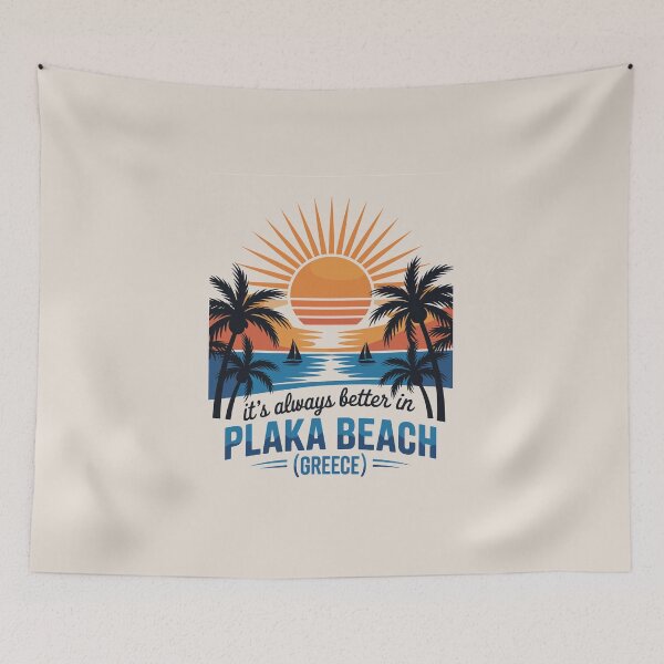 Item preview, Plaka Beach Greece – Cyclades Sunset Travel Retro Graphic designed and sold by paulo silveira.