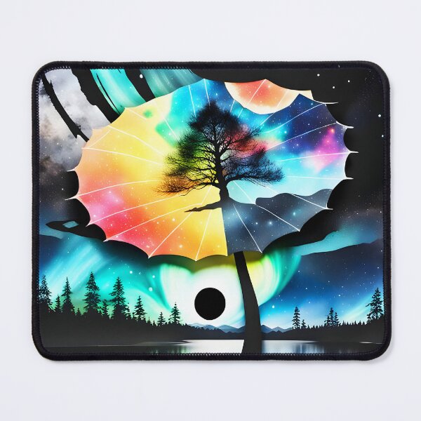Item preview, Northern Lights and Umbrella, Ai Generated Art designed and sold by ACC .