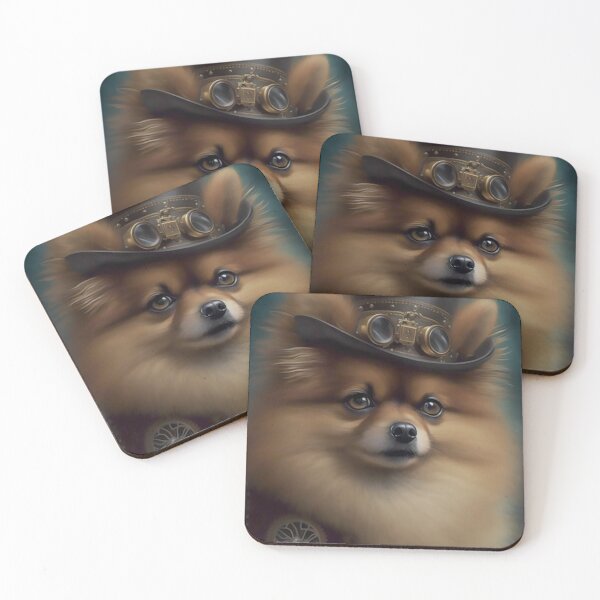 Item preview, Distinguished Steampunk Dog, Fun Steampunk Pomeranian Vintage Photograph designed and sold by Orianah.