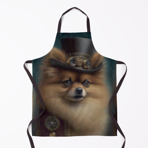 Item preview, Distinguished Steampunk Dog, Fun Steampunk Pomeranian Vintage Photograph designed and sold by Orianah.