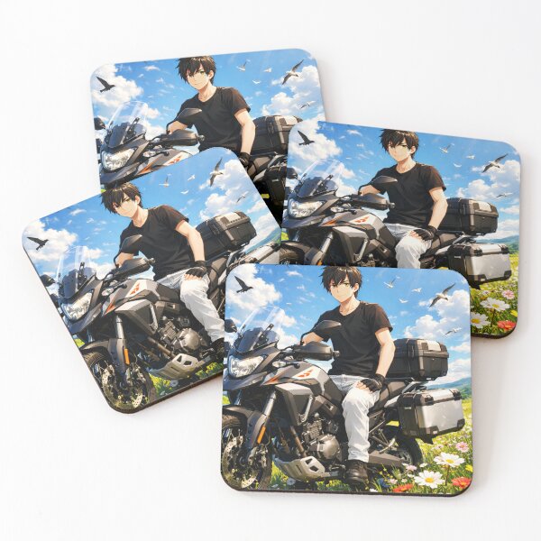 Item preview, Anime boy on a Adventure bike  designed and sold by Aj dreamwork.