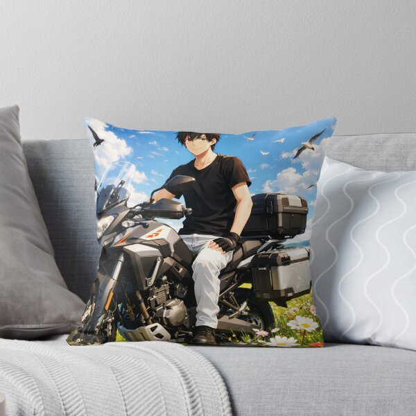 Item preview, Anime boy on a Adventure bike  designed and sold by Aj dreamwork.
