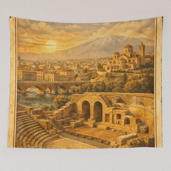 Item preview, Larissa Hellas Vintage Travel Poster designed and sold by mythographiaart.