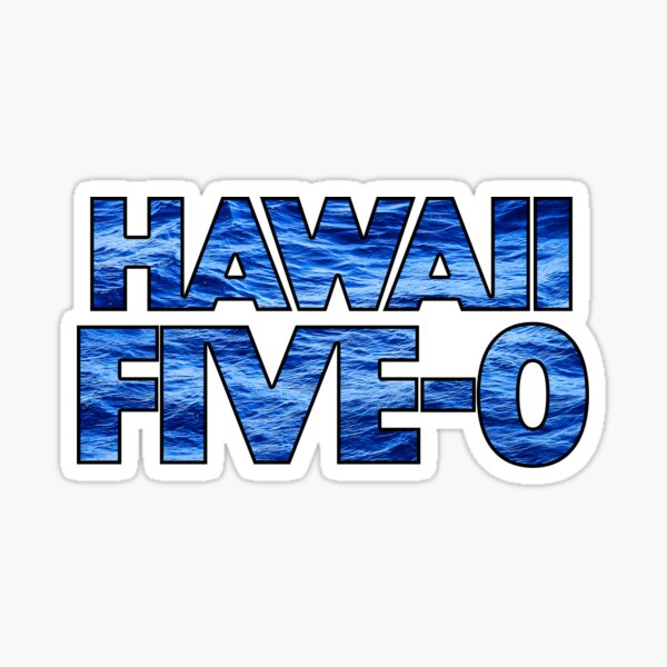 Hawaii Five-0. La superposición de olas oceánicas agrega el toque perfecto Pegatina
