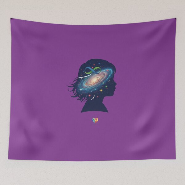 Item preview, Autism Awareness Galaxy Silhouette – Neurodivergent Infinity Spirit designed and sold by InkWeaveShop.