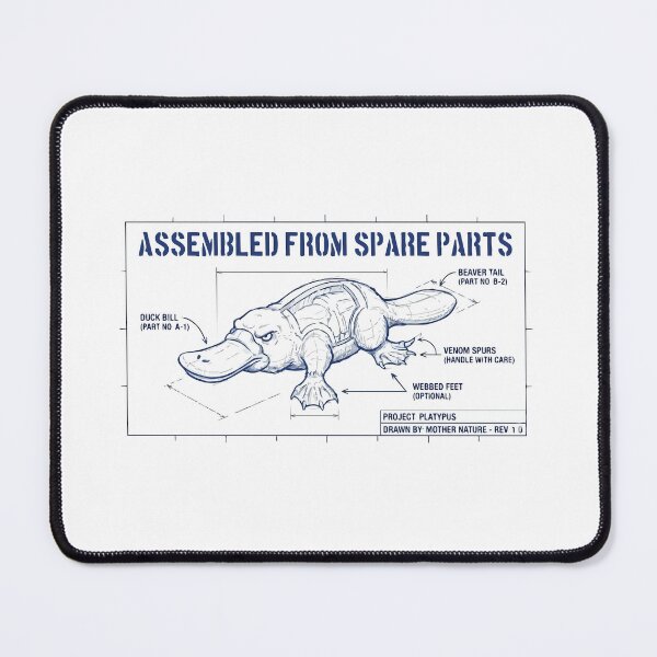Item preview, Assembled From Spare Parts Platypus Anatomy Joke designed and sold by Petzzz.