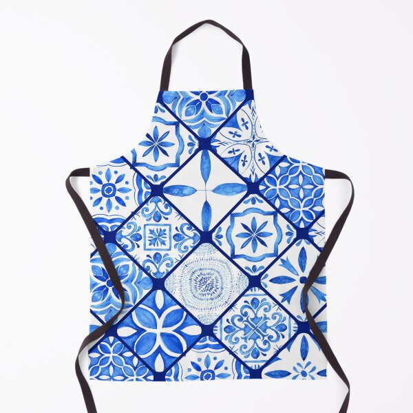 Item preview, Blue tile print  designed and sold by Anisha  Vaz.