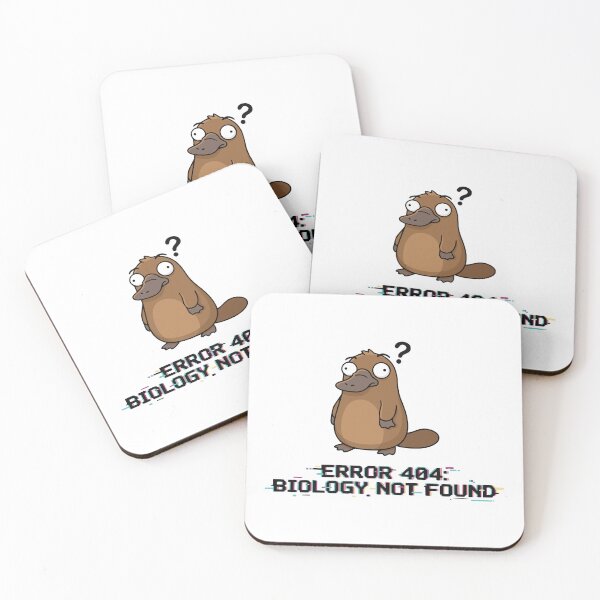 Item preview, Error 404 Biology Not Found Funny Platypus Meme designed and sold by Petzzz.