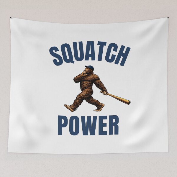 Item preview, Squatch Power -- Bigfoot home run humor designed and sold by The Sporty Nerd.