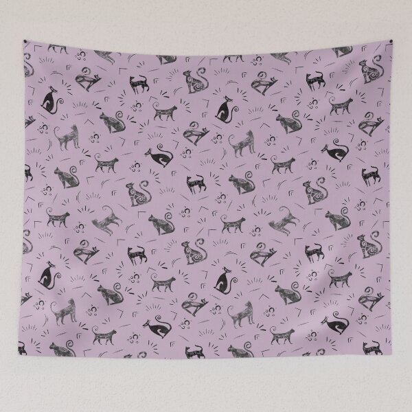 Item preview, Cave Art Cats on Pastel Magenta designed and sold by KSimpson838.