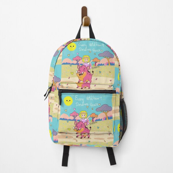 Item preview, Every Wild Heart Deserves Peace – Cute & Happy Wild Boar Illustration designed and sold by Olga Schembri.