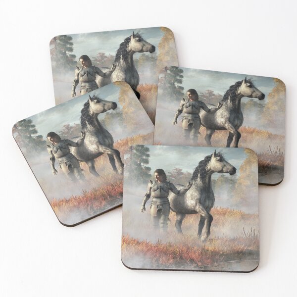 Item preview, Lancelot with War Horse in Autumn Mist designed and sold by Daniel Eskridge.