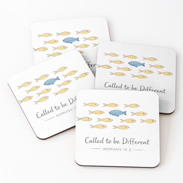 Item preview, Called to be Different - Romans 12:2 Vintage Farmhouse Christian Minimalist Fish designed and sold by Blood Washed Apparel.