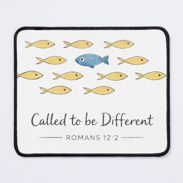 Item preview, Called to be Different - Romans 12:2 Vintage Farmhouse Christian Minimalist Fish designed and sold by Blood Washed Apparel.