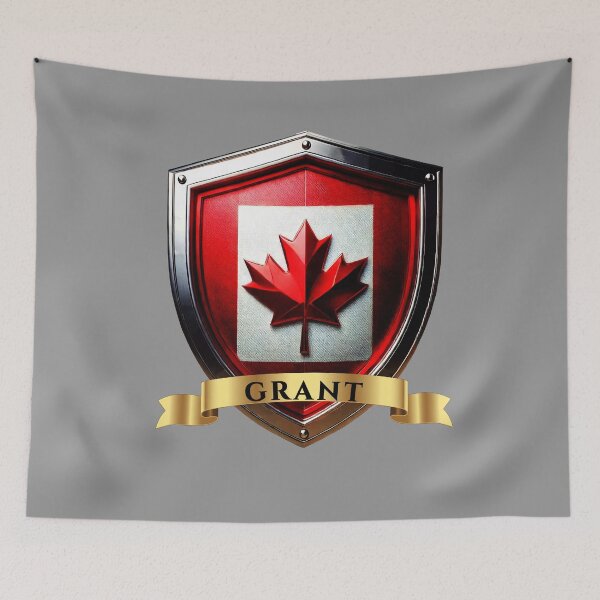 Item preview, Grant Canada Heraldic Name Shield designed and sold by Highlandkings.