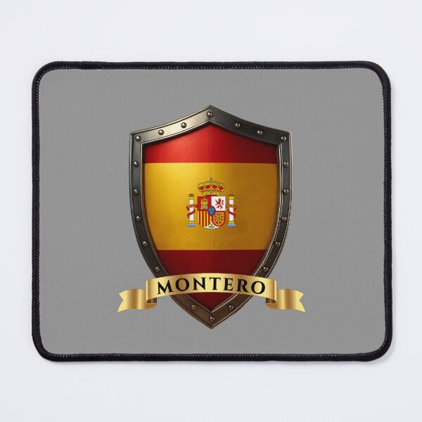 Artikelvorschau, Montero Spanien Familiennamen Schild entworfen und verkauft von Highlandkings.