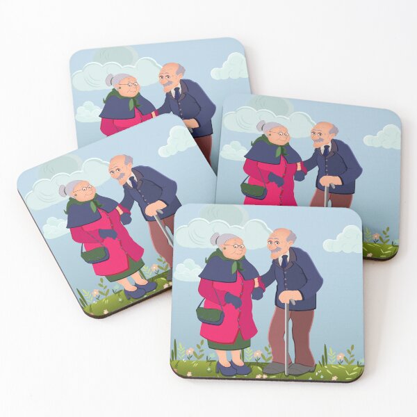 Item preview, Elderly Couple Illustration Greeting Card designed and sold by DesignbyAnnaM.