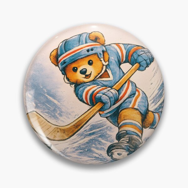 Item preview, Vintage Hockey Teddy Bear Illustration  Mentally I’m at the Cottage Cottagecore Quote designed and sold by designleon19.