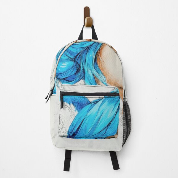 Item preview, Young woman with blue hair and ears designed and sold by anytka.