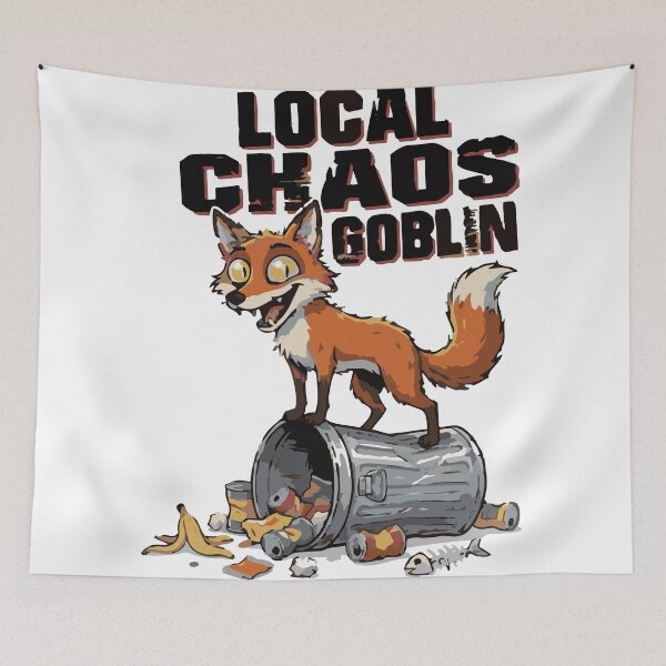 Item preview, Local Chaos Goblin Trash Urban Red Fox Meme designed and sold by Petzzz.