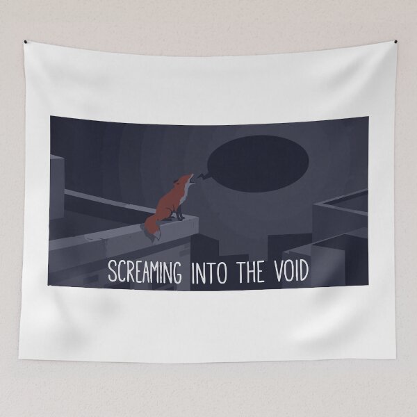 Item preview, Screaming Into The Void Existential Urban Fox designed and sold by Petzzz.