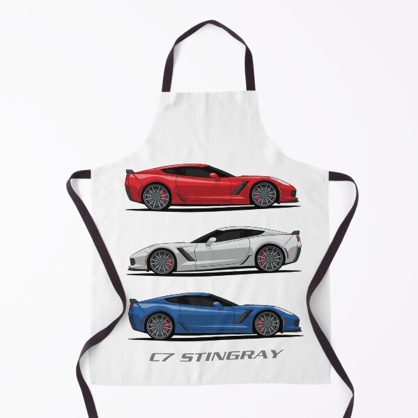 Item preview, Chevy Corvette C7 red white & blue Illustration designed and sold by blackdogshop.