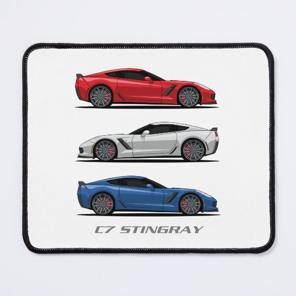 Item preview, Chevy Corvette C7 red white & blue Illustration designed and sold by blackdogshop.