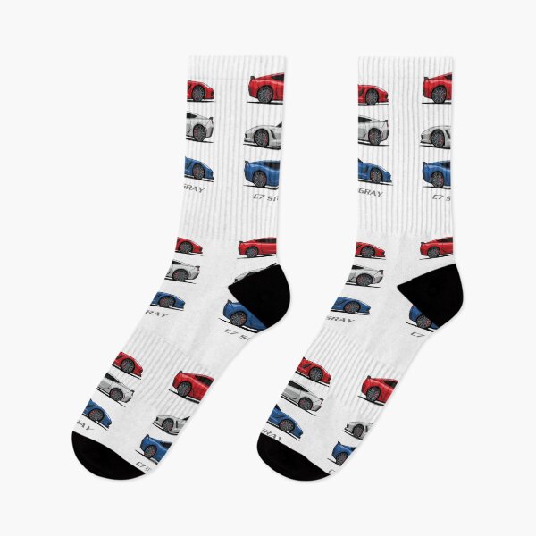 Item preview, Chevy Corvette C7 red white & blue Illustration designed and sold by blackdogshop.