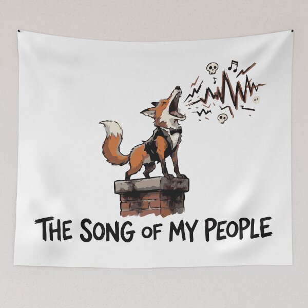 Item preview, The Song Of My People Funny Screaming Urban Fox designed and sold by Petzzz.