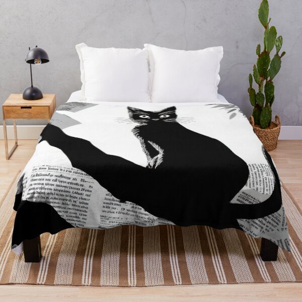 Item preview, Black cat sits on tree branch designed and sold by anytka.