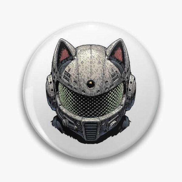Item preview, Futuristic Cyberpunk Cat Space Helmet designed and sold by bubblegoth.