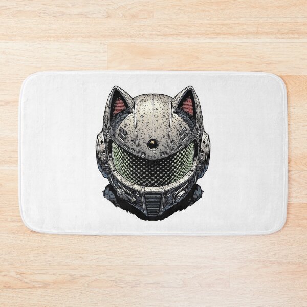 Item preview, Futuristic Cyberpunk Cat Space Helmet designed and sold by bubblegoth.