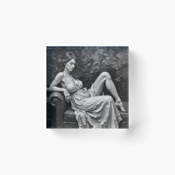 Item preview, Reclining Grace - Monochrome Figure Study designed and sold by The Design Asset Station.