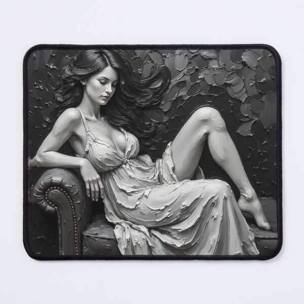 Item preview, Reclining Grace - Monochrome Figure Study designed and sold by The Design Asset Station.