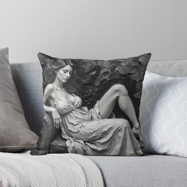 Item preview, Reclining Grace - Monochrome Figure Study designed and sold by The Design Asset Station.