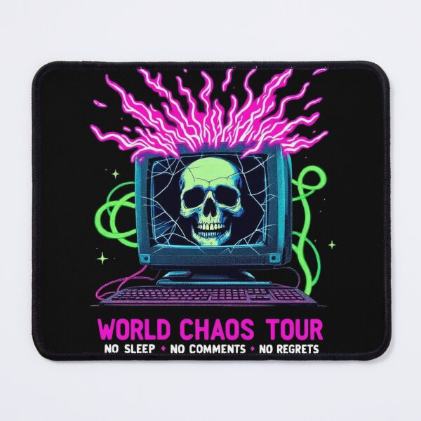 Item preview, World Chaos Tour Retro Cyber Skull designed and sold by IntrusiveMind210.