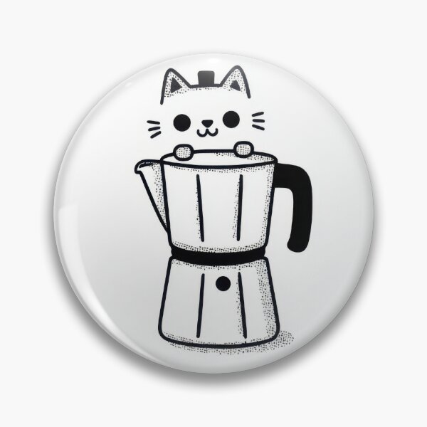 Item preview, Cat on coffee maker BW designed and sold by anytka.