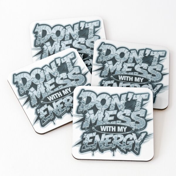 Item preview, Don't Mess With My Energy Bold Graffiti Vinyl Sticker Motivational Quote Decal designed and sold by ARTCREATESHOP.