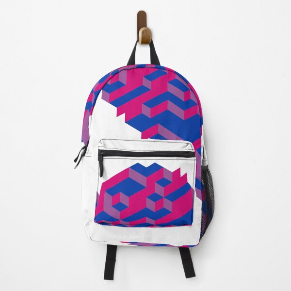 Item preview, Bi Pride Heart — Pink Purple Blue Isometric 3D Cube Heart designed and sold by tilinger.