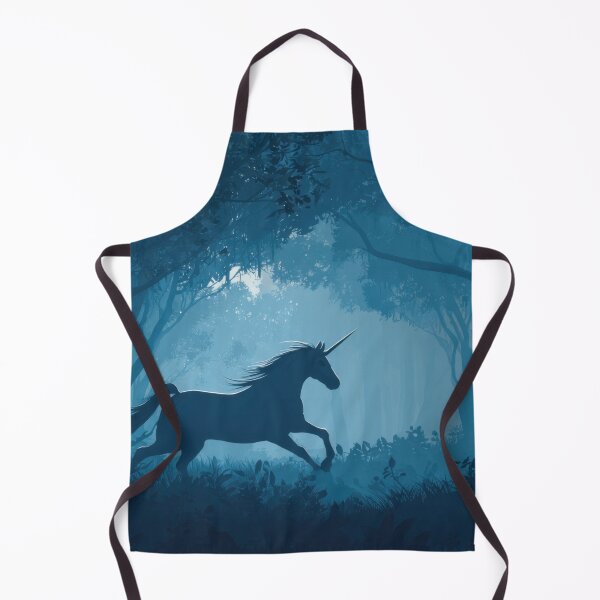 Item preview, Unicorn runs through a dark forest designed and sold by anytka.